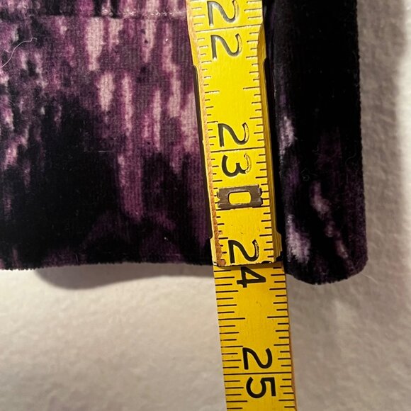 Style & Co Sport Womens 1X Velour Jacket Purple Black Abstract Full Zip  LW - Picture 14 of 15